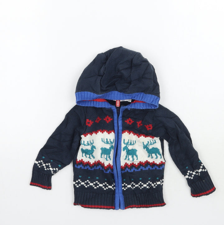 M&Co Boys Blue   Jacket Coatigan Size 9-12 Months