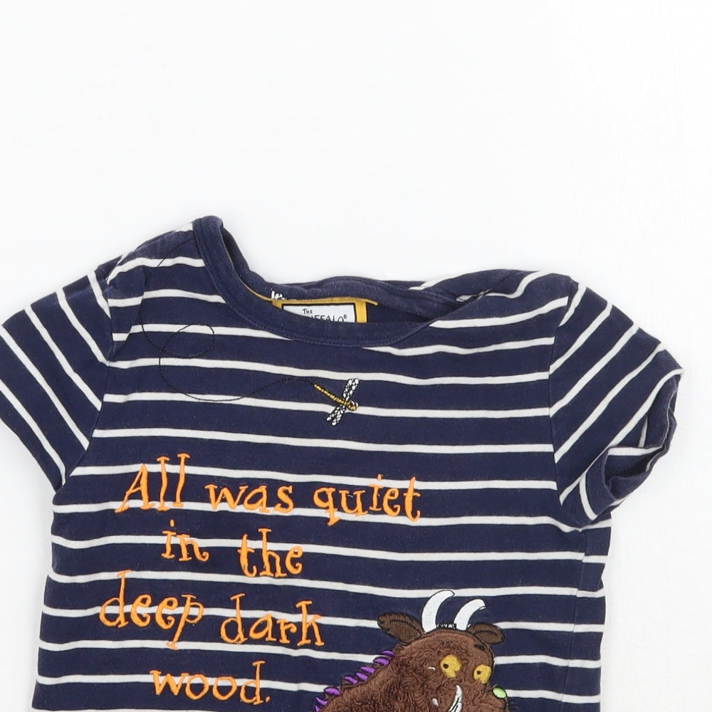 Debenhams Boys Blue Striped  Basic T-Shirt Size 2-3 Years  - THE GRUFFALO