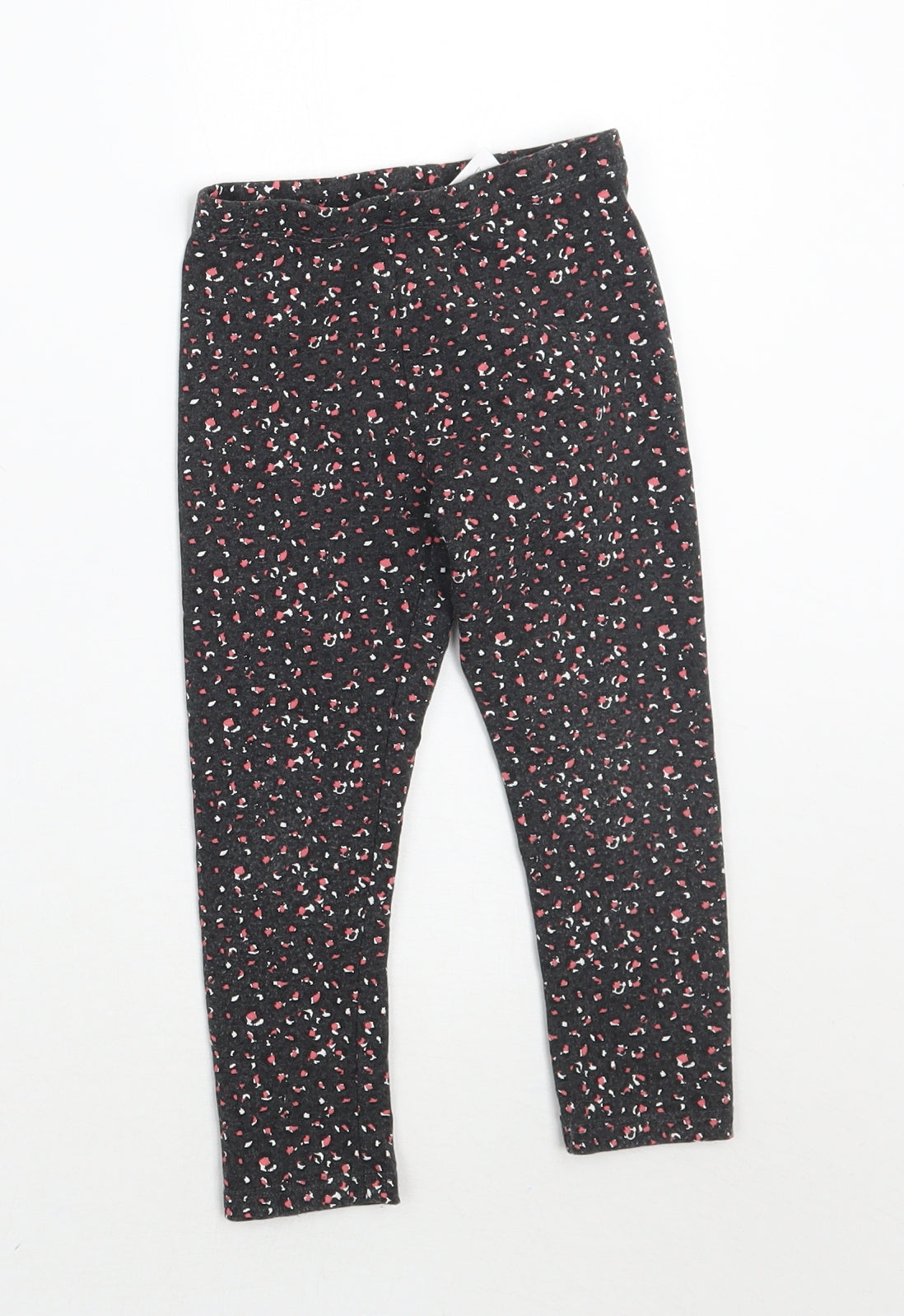 Matalan Girls Grey Animal Print  Jegging Trousers Size 2-3 Years