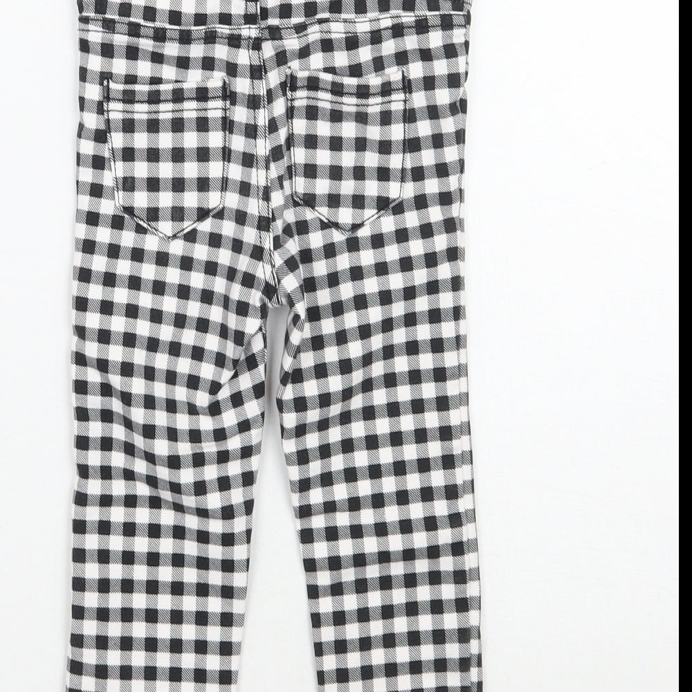 H&M Girls White Check  Capri Trousers Size 2-3 Years