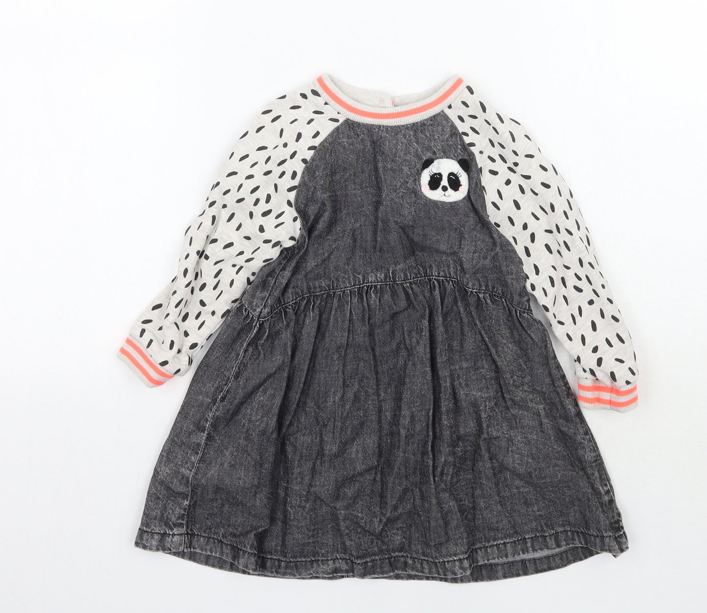 NEXT Girls Grey Animal Print  A-Line  Size 2 Years