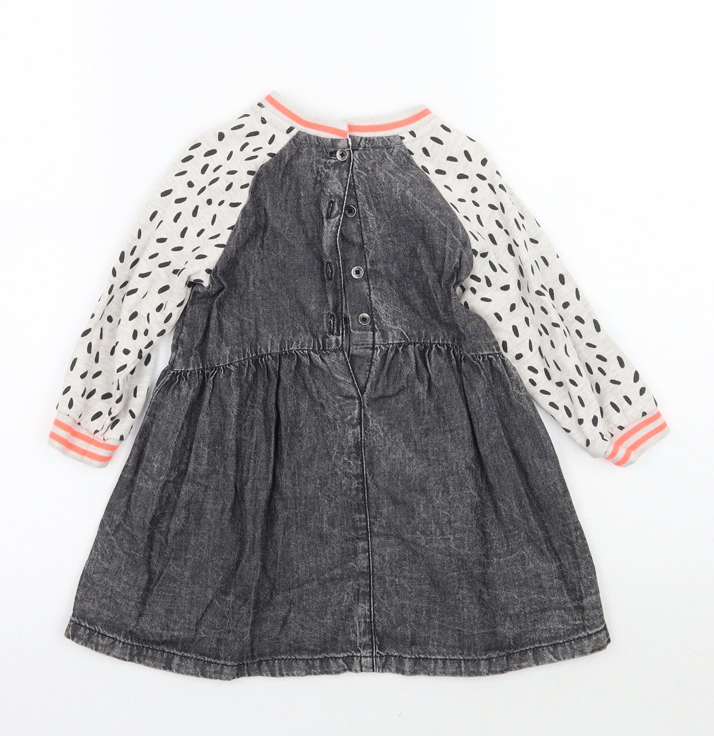 NEXT Girls Grey Animal Print  A-Line  Size 2 Years