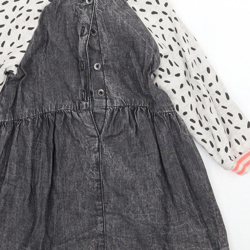 NEXT Girls Grey Animal Print  A-Line  Size 2 Years