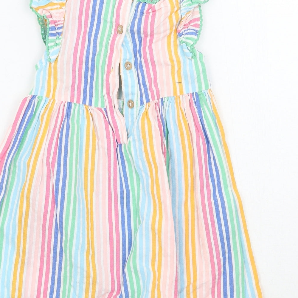TU Girls Multicoloured Striped  A-Line  Size 2 Years