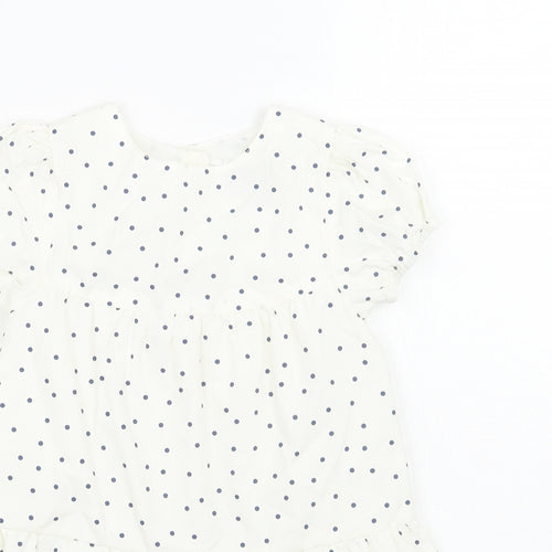 Primark Girls White Polka Dot  A-Line  Size 18-24 Months
