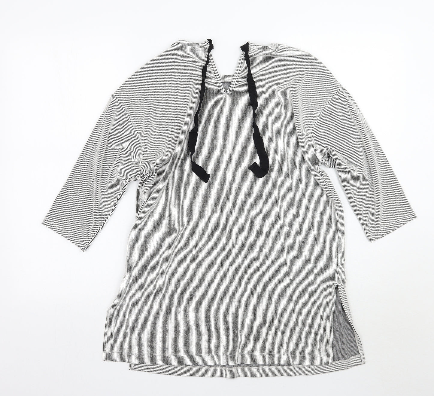 F&F Womens Grey Striped  Pullover Jumper Size 12