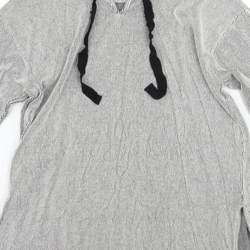 F&F Womens Grey Striped  Pullover Jumper Size 12