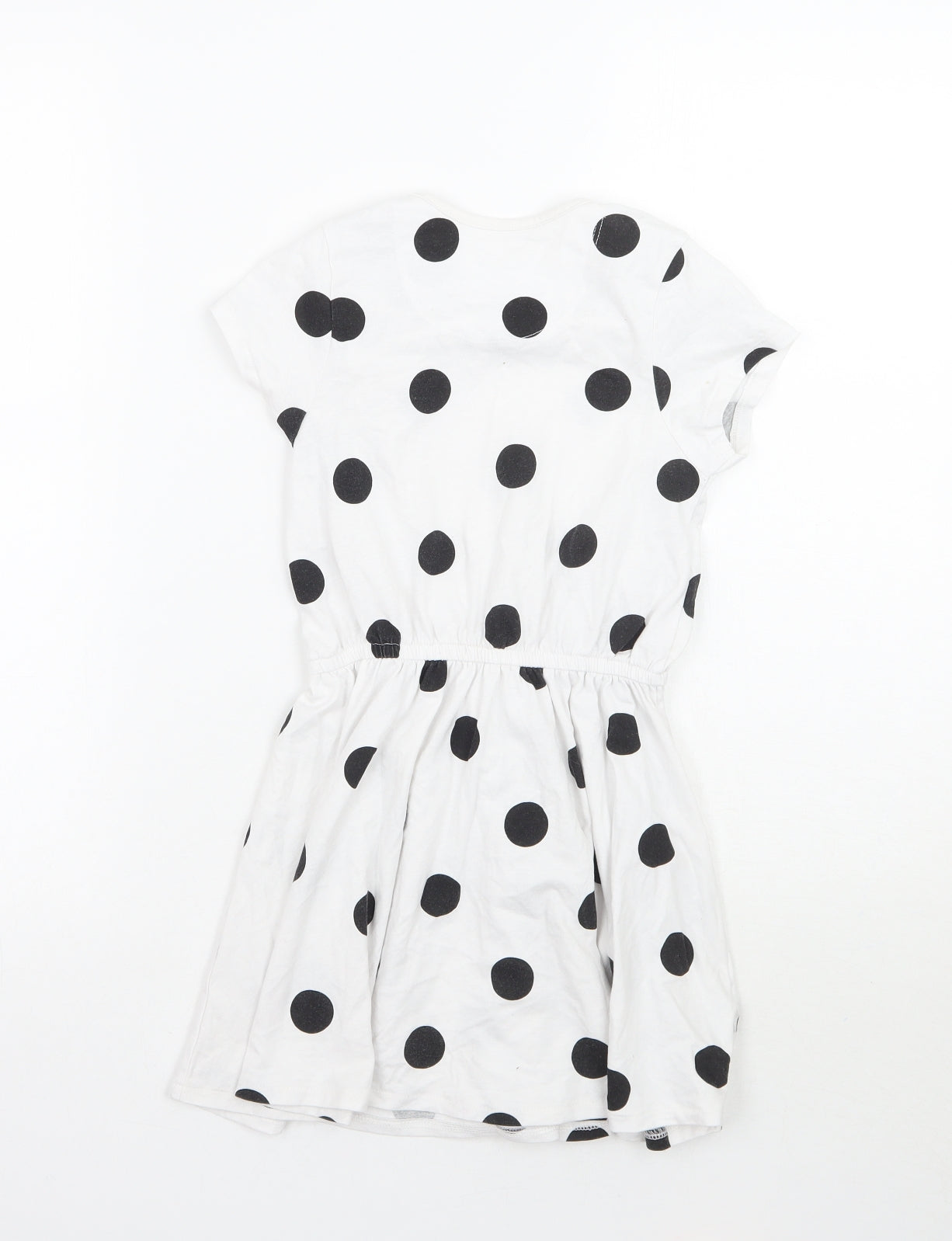 TU Girls White Polka Dot  A-Line  Size 7 Years