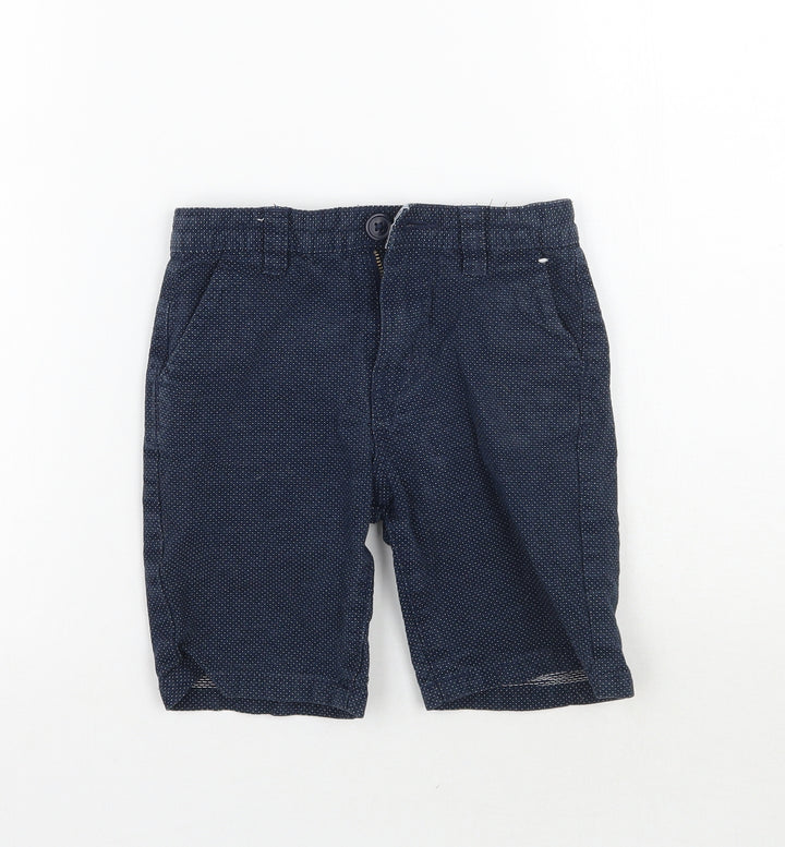 Denim co Boys Blue Polka Dot Cargo Shorts Size 5-6 Years