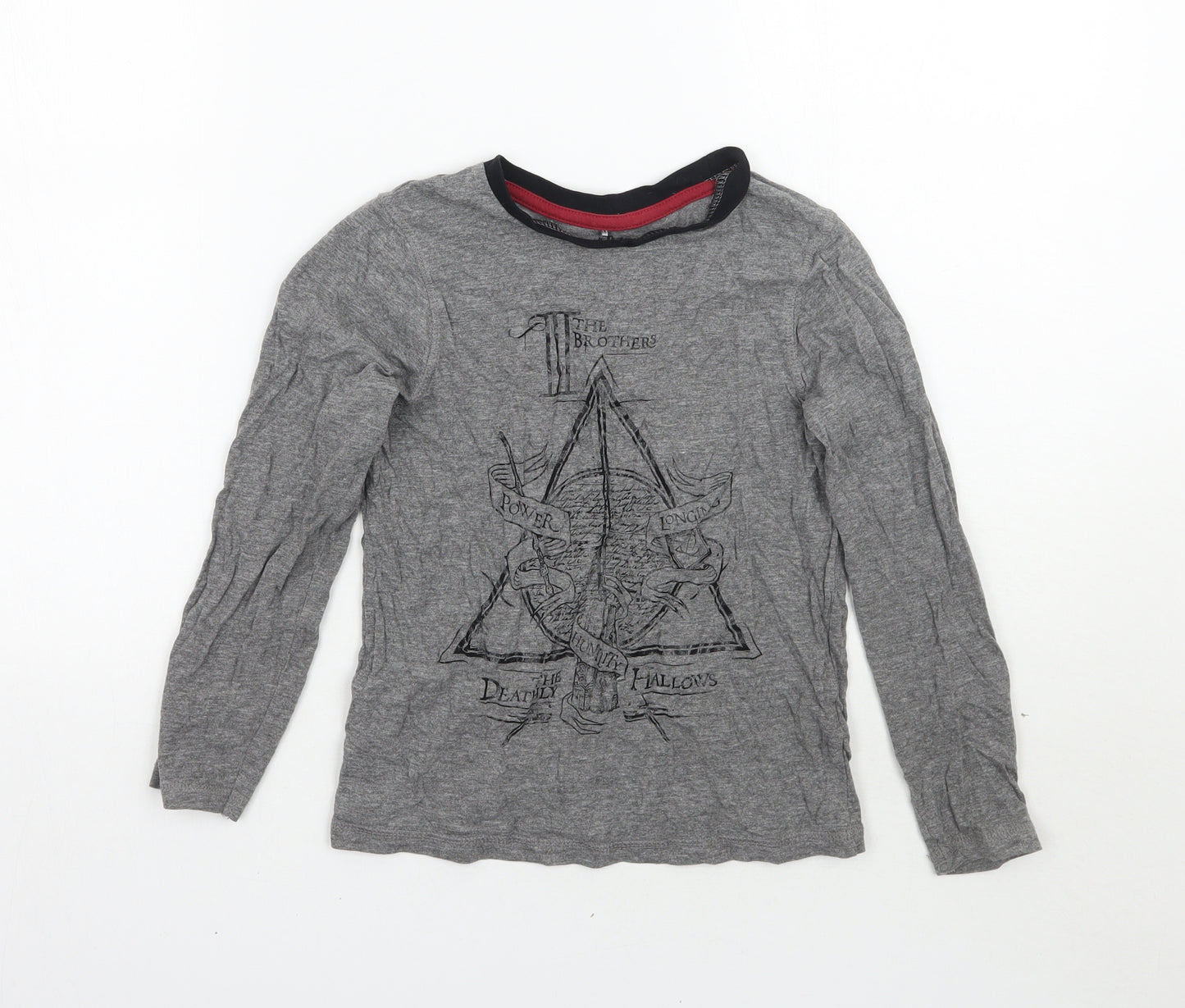 George Boys Grey   Basic T-Shirt Size 8-9 Years  - Harry potter