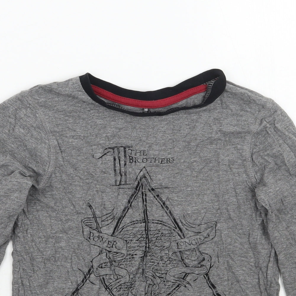 George Boys Grey   Basic T-Shirt Size 8-9 Years  - Harry potter