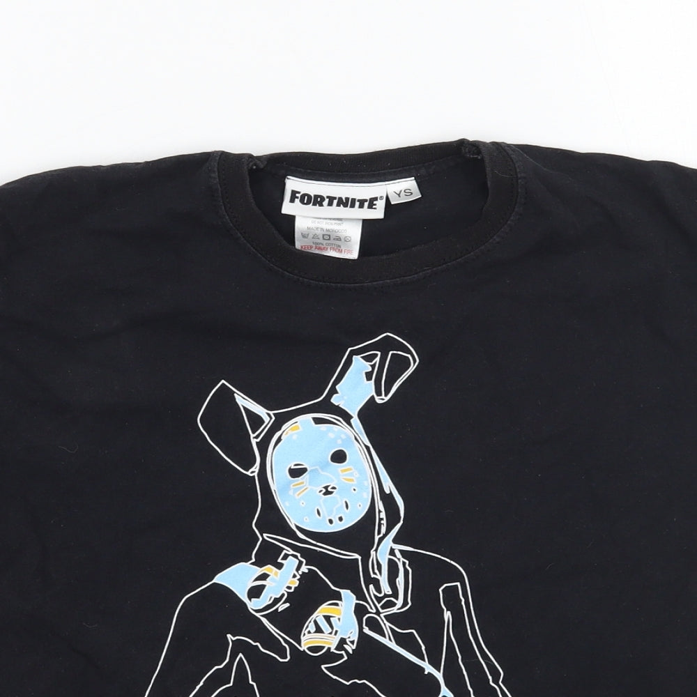 Fortnite Boys Black   Basic T-Shirt Size S