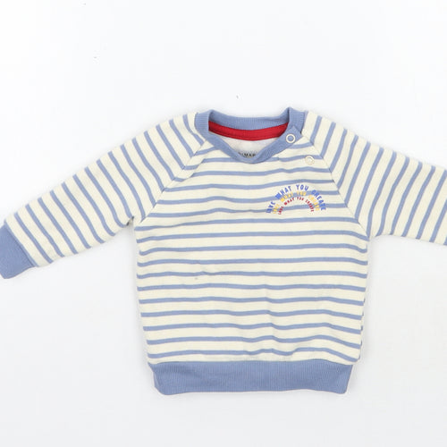 Primark Baby Ivory Striped  Pullover Jumper Size 3-6 Months