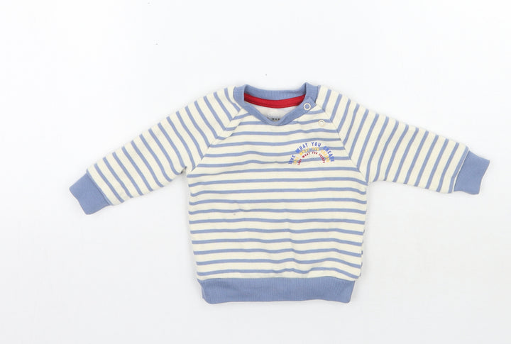 Primark Baby Ivory Striped  Pullover Jumper Size 3-6 Months