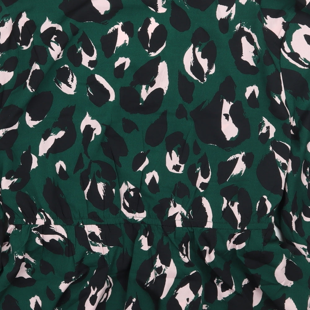 Newlook Womens Green Animal Print  Basic Blouse Size 26