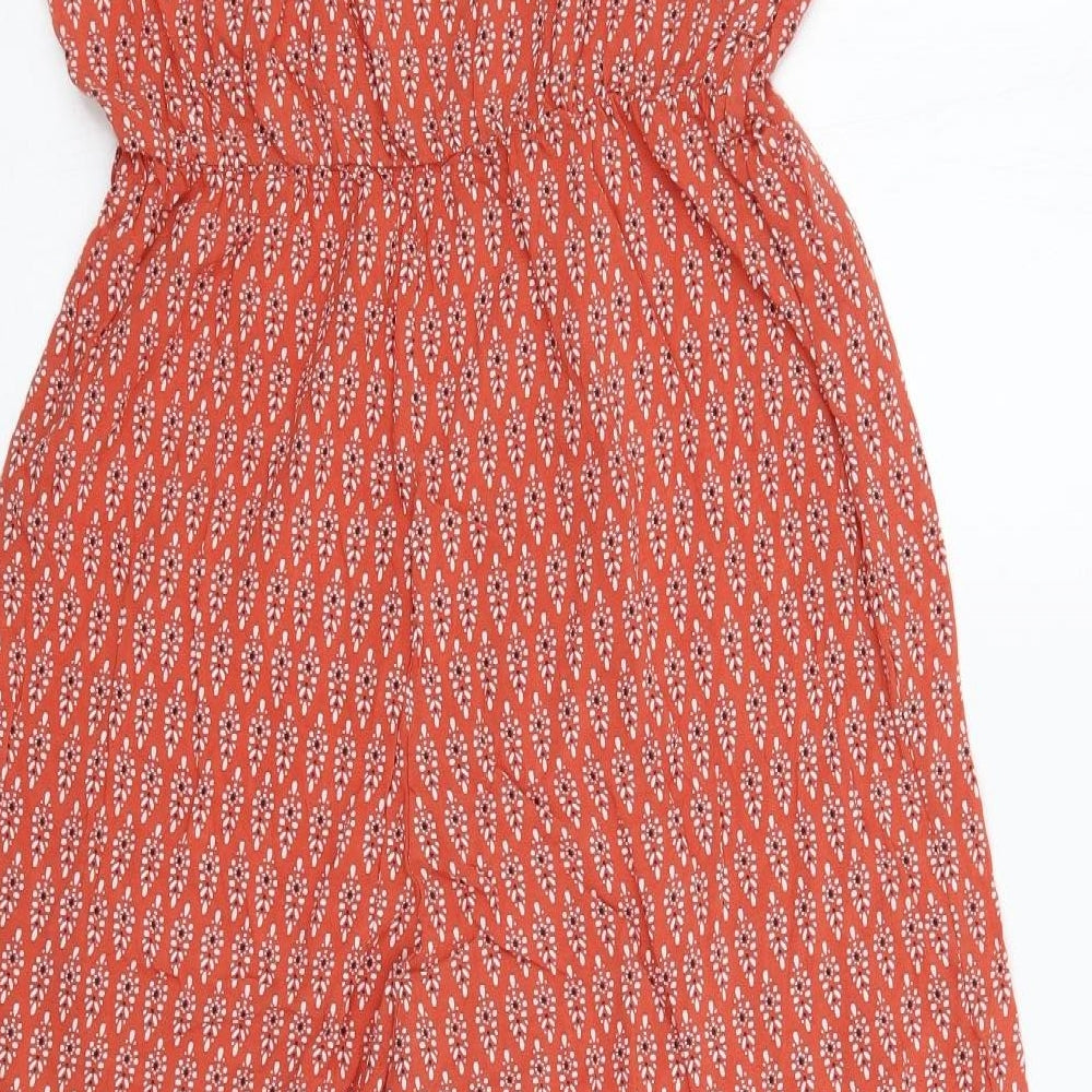Primark Womens Orange Paisley  Jumpsuit One-Piece Size 10