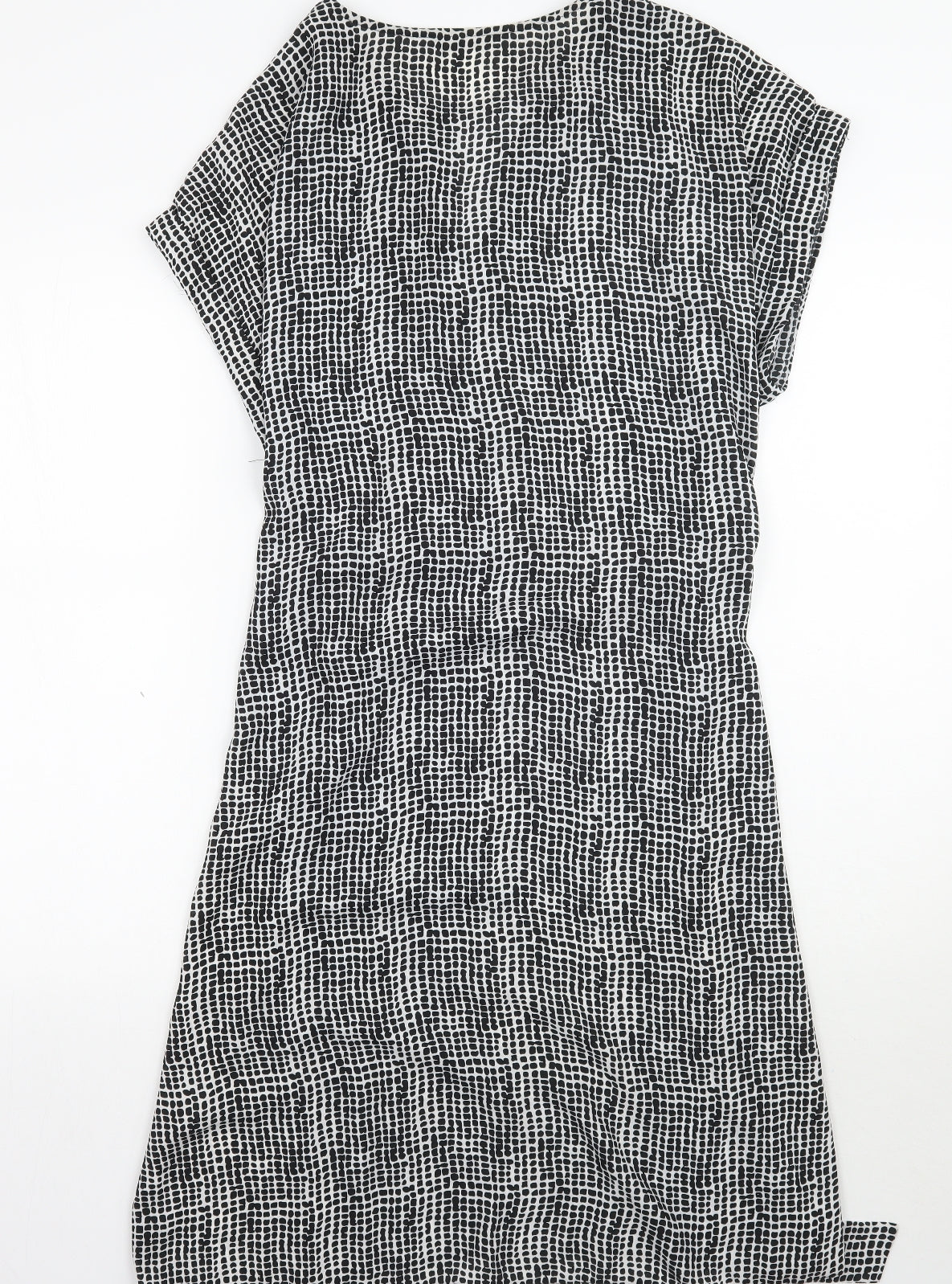 Roman Womens White Geometric  A-Line  Size 18