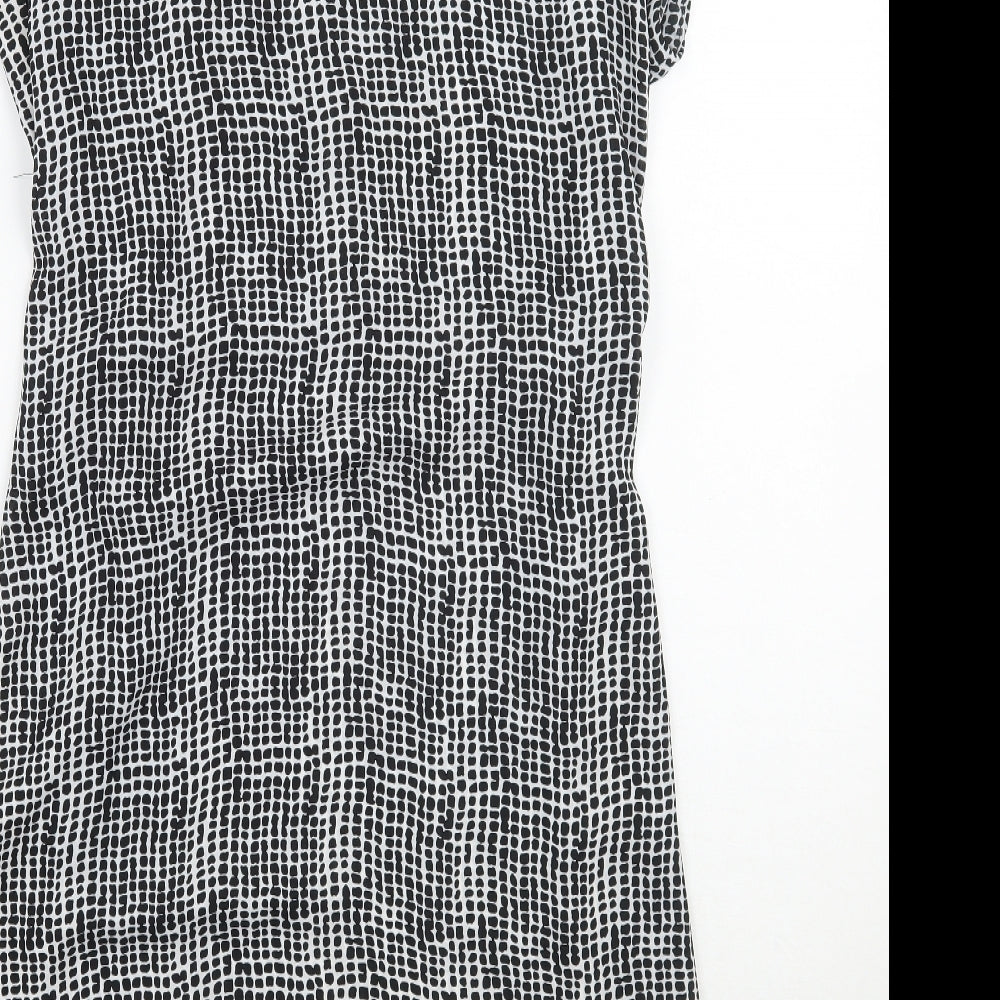 Roman Womens White Geometric  A-Line  Size 18