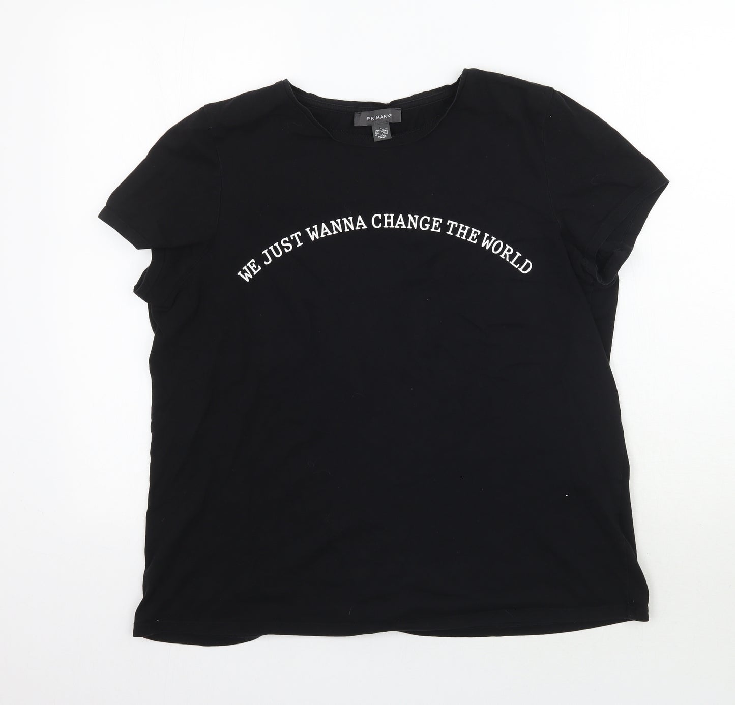 Primark Womens Black   Basic T-Shirt Size L