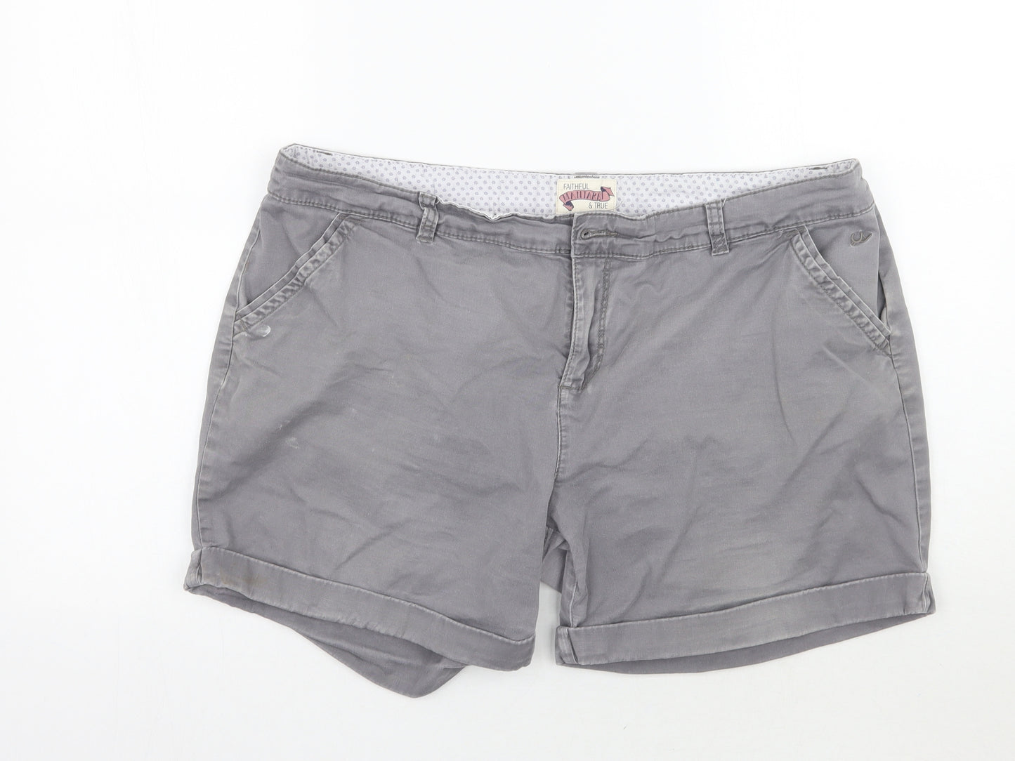 Mantaray Womens Grey   Chino Shorts Size 16
