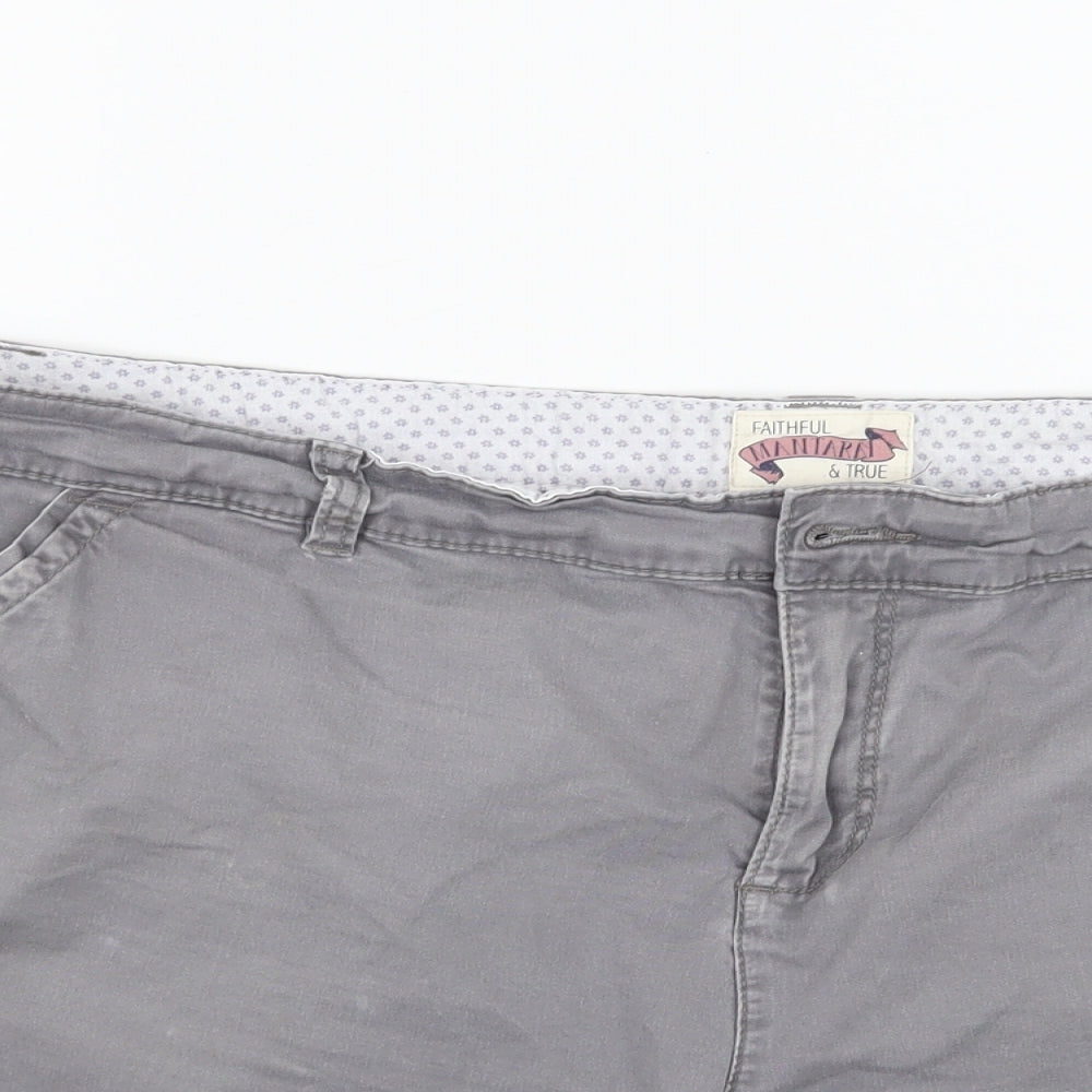 Mantaray Womens Grey   Chino Shorts Size 16
