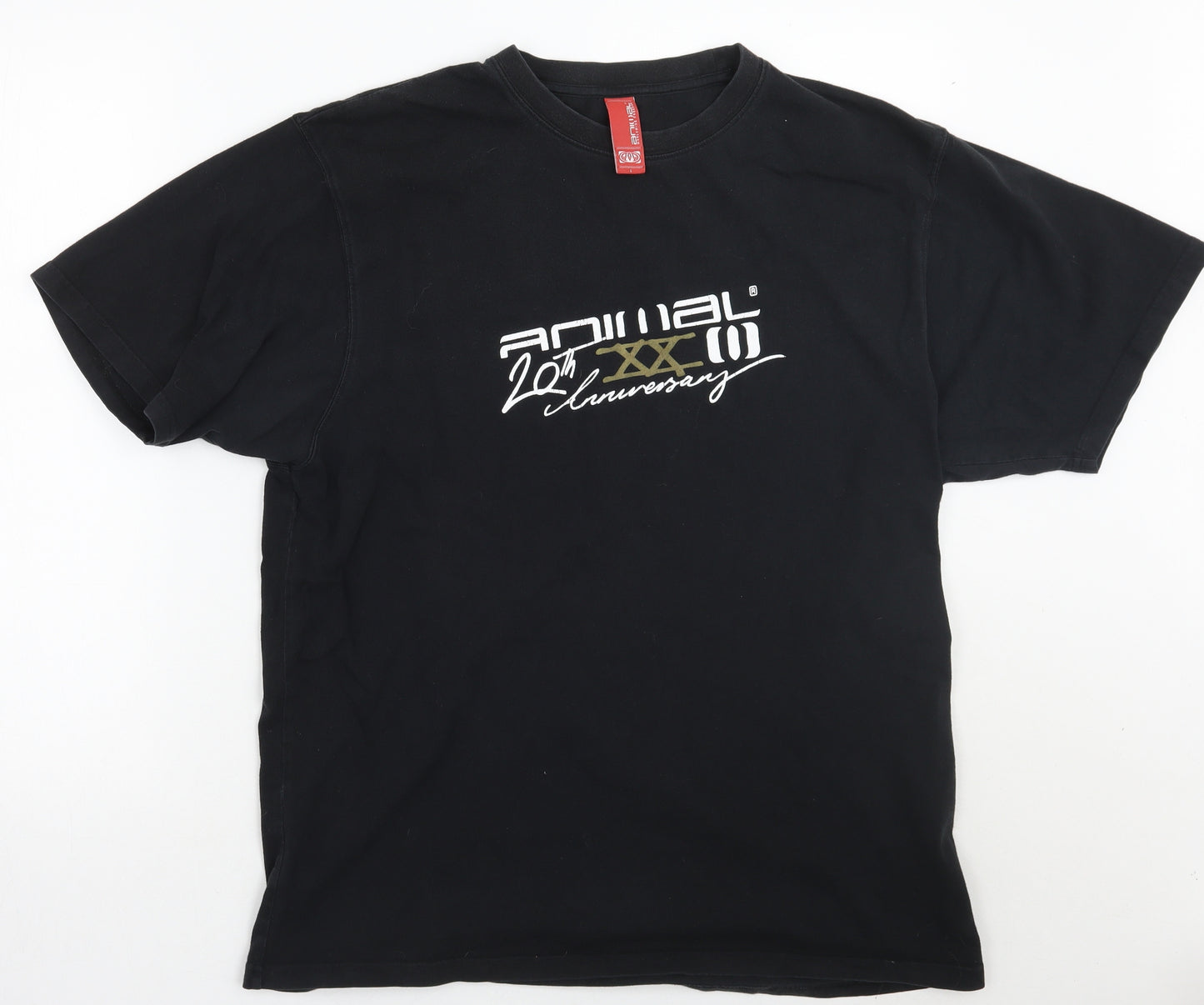Animal Mens Black    T-Shirt Size L