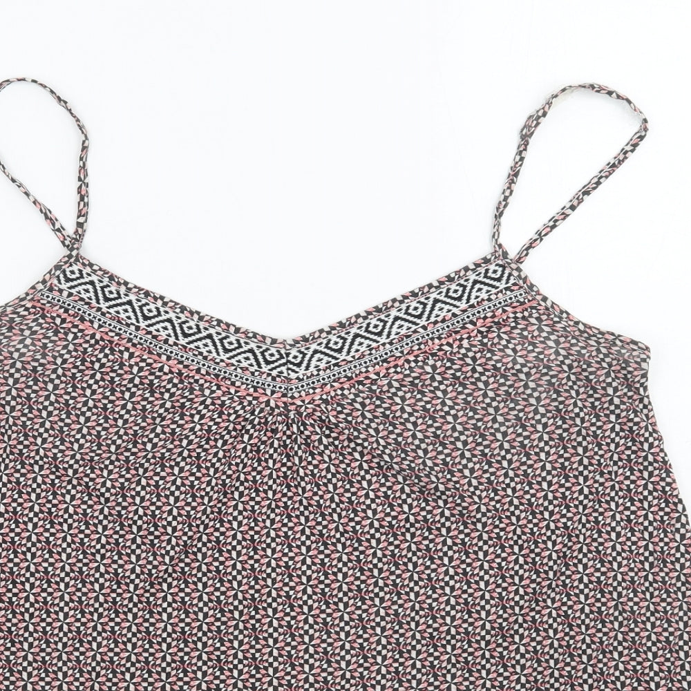 Newlook Womens Black Check  Basic Tank Size 14