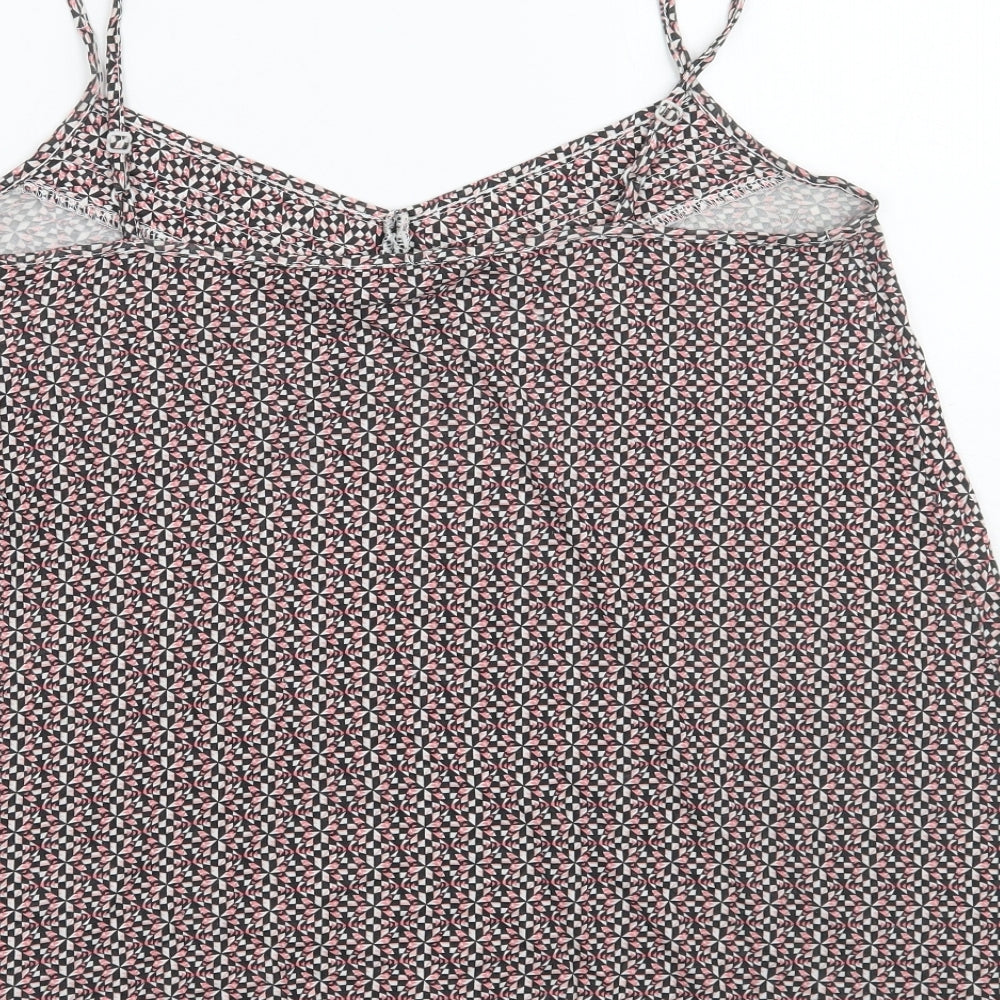 Newlook Womens Black Check  Basic Tank Size 14