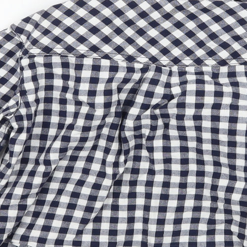 John Lewis Boys Blue Check  Basic Button-Up Size 12-18 Months