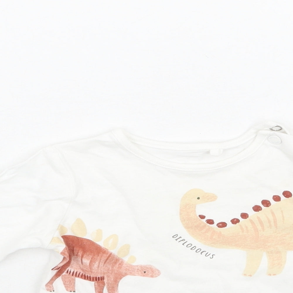 TU Girls White   Basic T-Shirt Size 6-9 Months