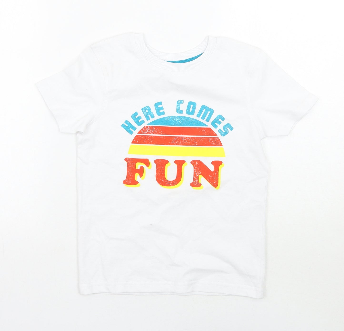 George Boys White   Basic T-Shirt Size 5-6 Years