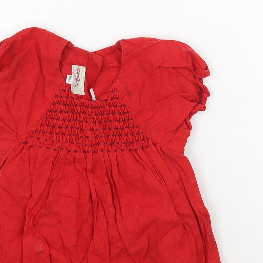 Confetti Girls Red   A-Line  Size 18 Months