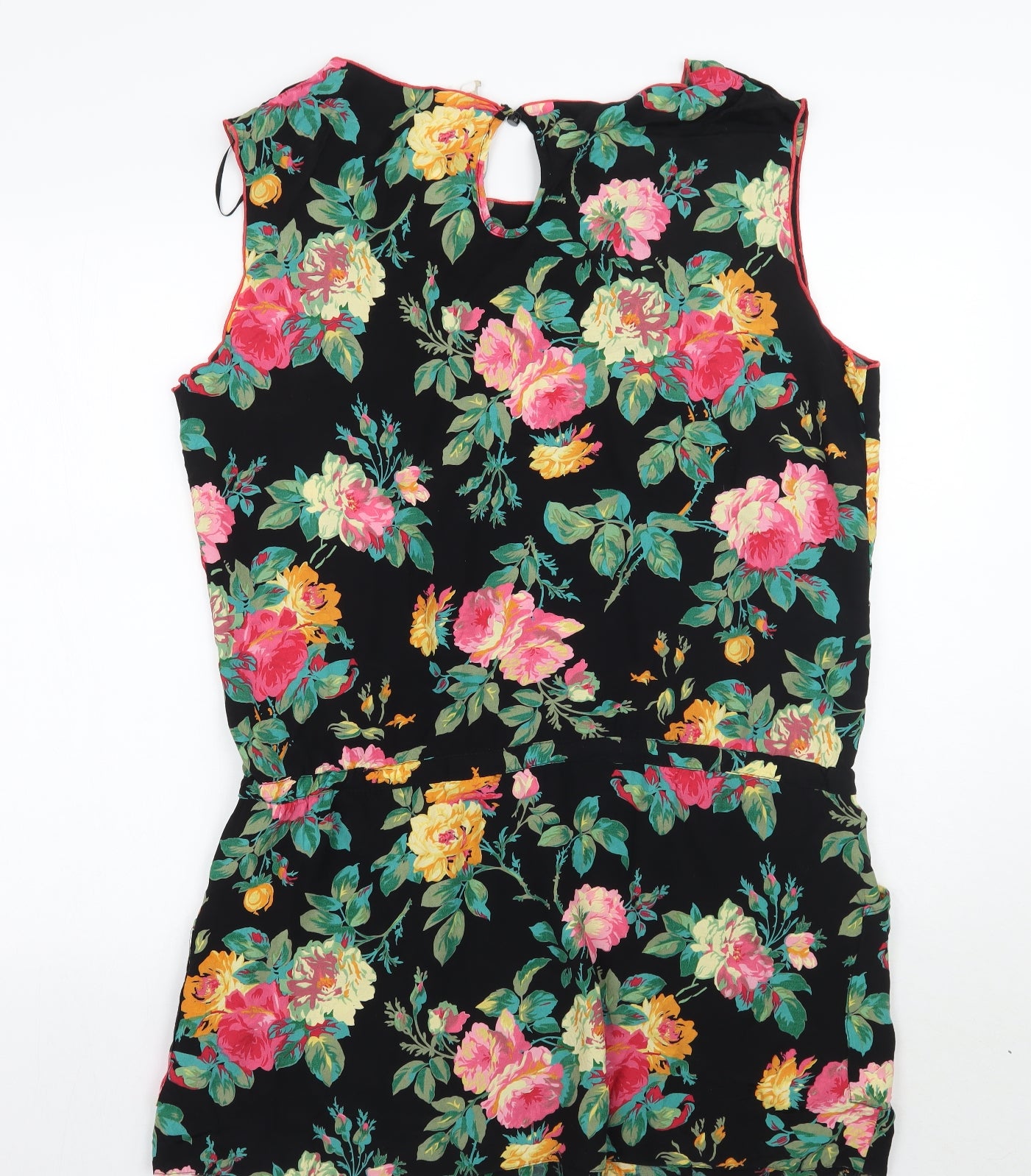 George Womens Black Floral  Basic Blouse Size 18