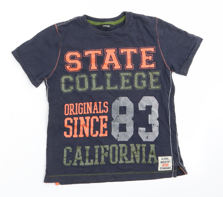 George Boys Blue   Basic T-Shirt Size 8-9 Years  - State College