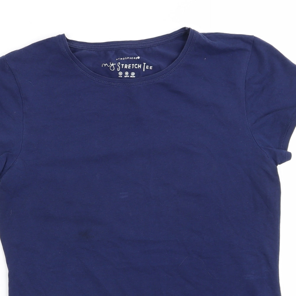 Atmosphere Womens Blue   Basic T-Shirt Size 12
