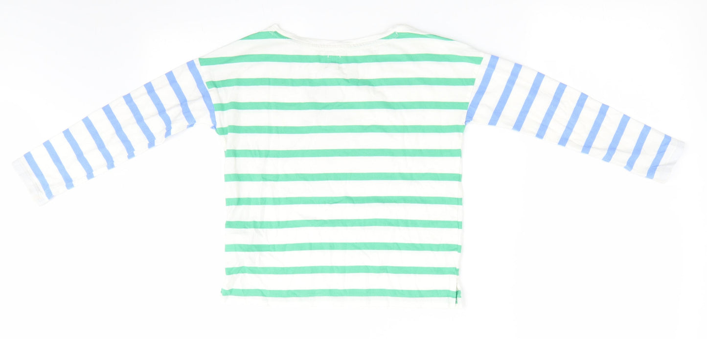 GAP Kids Girls Green Striped  Basic Casual Size 5-6 Years  - Cherry & Blue & Green Strips