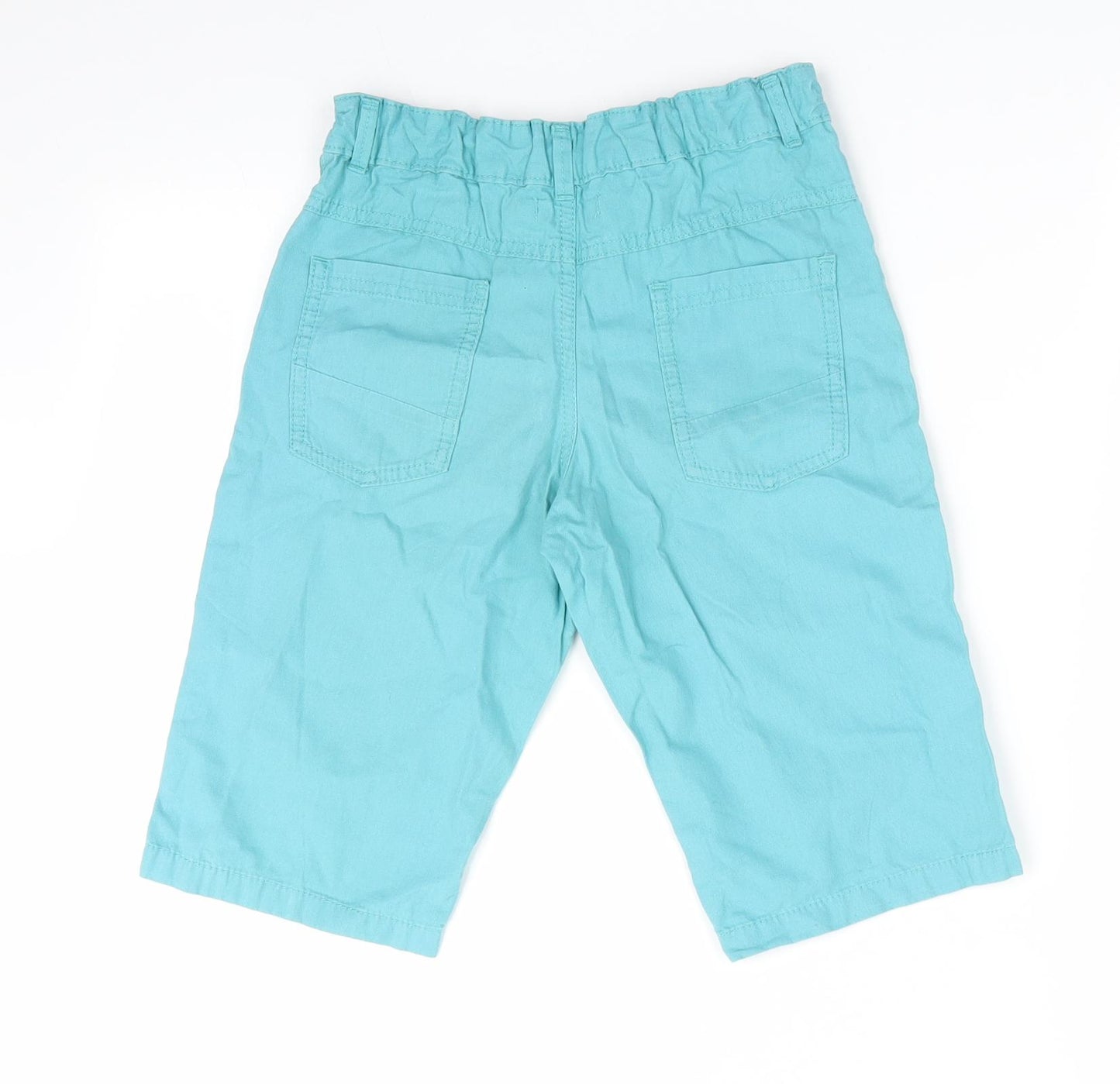 M&Co Boys Blue   Chino Shorts Size 9-10 Years - Back Elastication Cropped