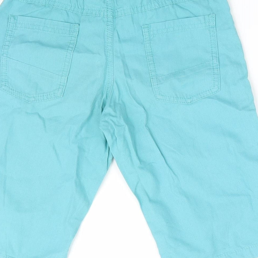M&Co Boys Blue   Chino Shorts Size 9-10 Years - Back Elastication Cropped