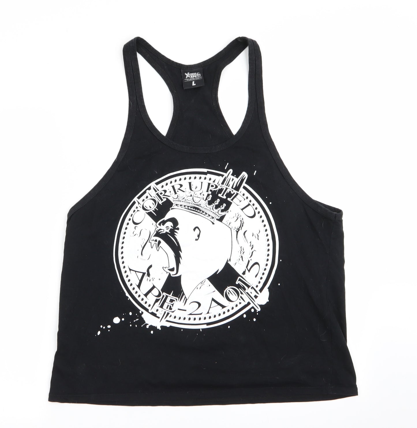 Xplosive Ape Mens Black    T-Shirt Size L  - Tank T-shirt Corrupted Ape