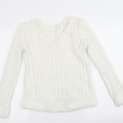 Marks and Spencer Womens Ivory   Pullover Jumper Size XS