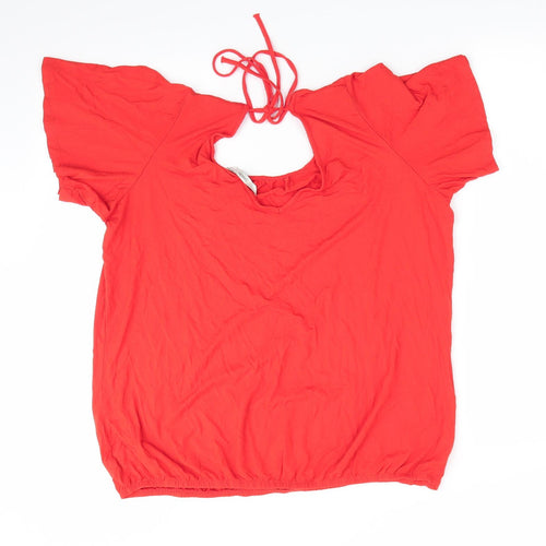 George Womens Orange   Tunic T-Shirt Size 12  - V Back Neck