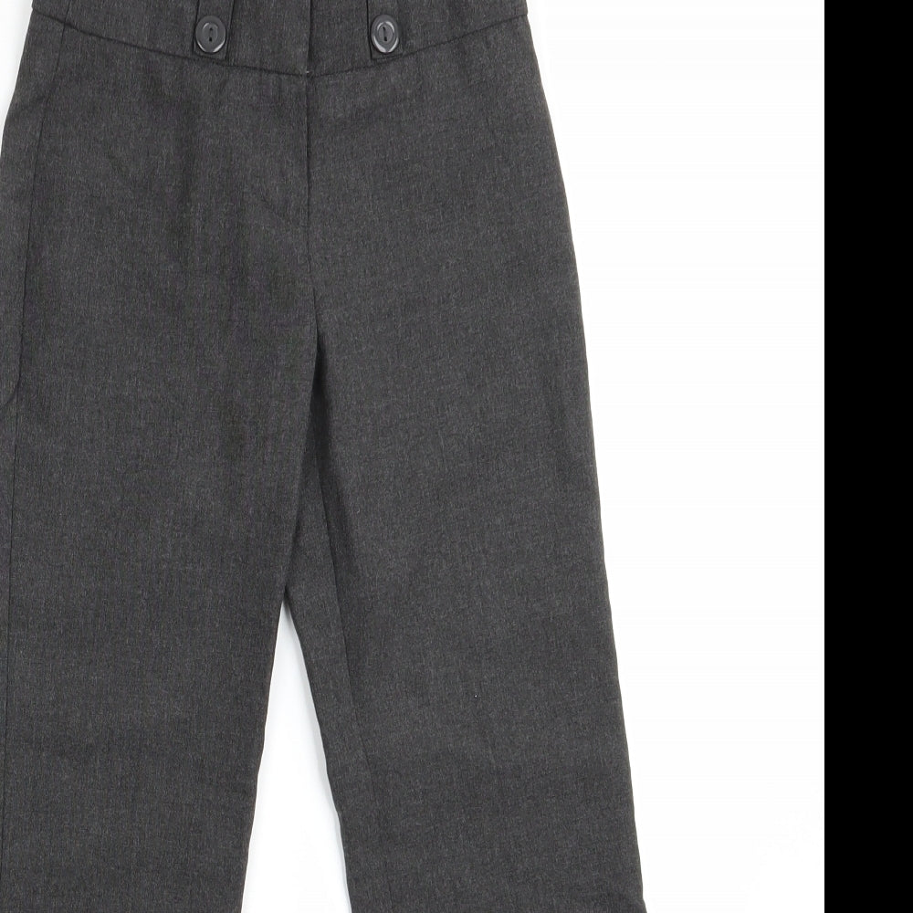Back To School Girls Grey   Dress Pants Trousers Size 6-7 Years - School Trousers