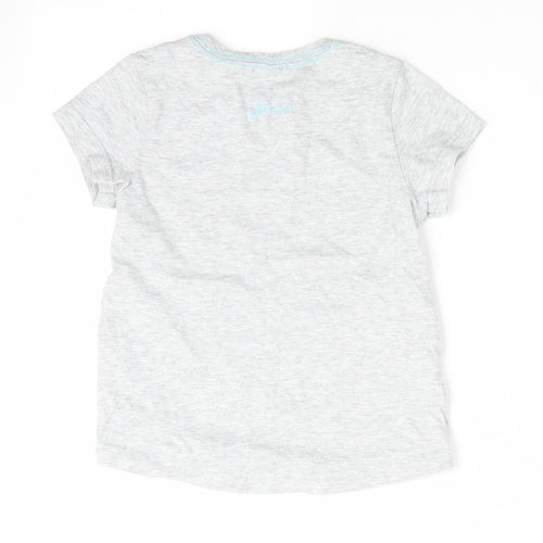 Joules Girls Grey   Basic T-Shirt Size 5-6 Years  - Let's be mermaids