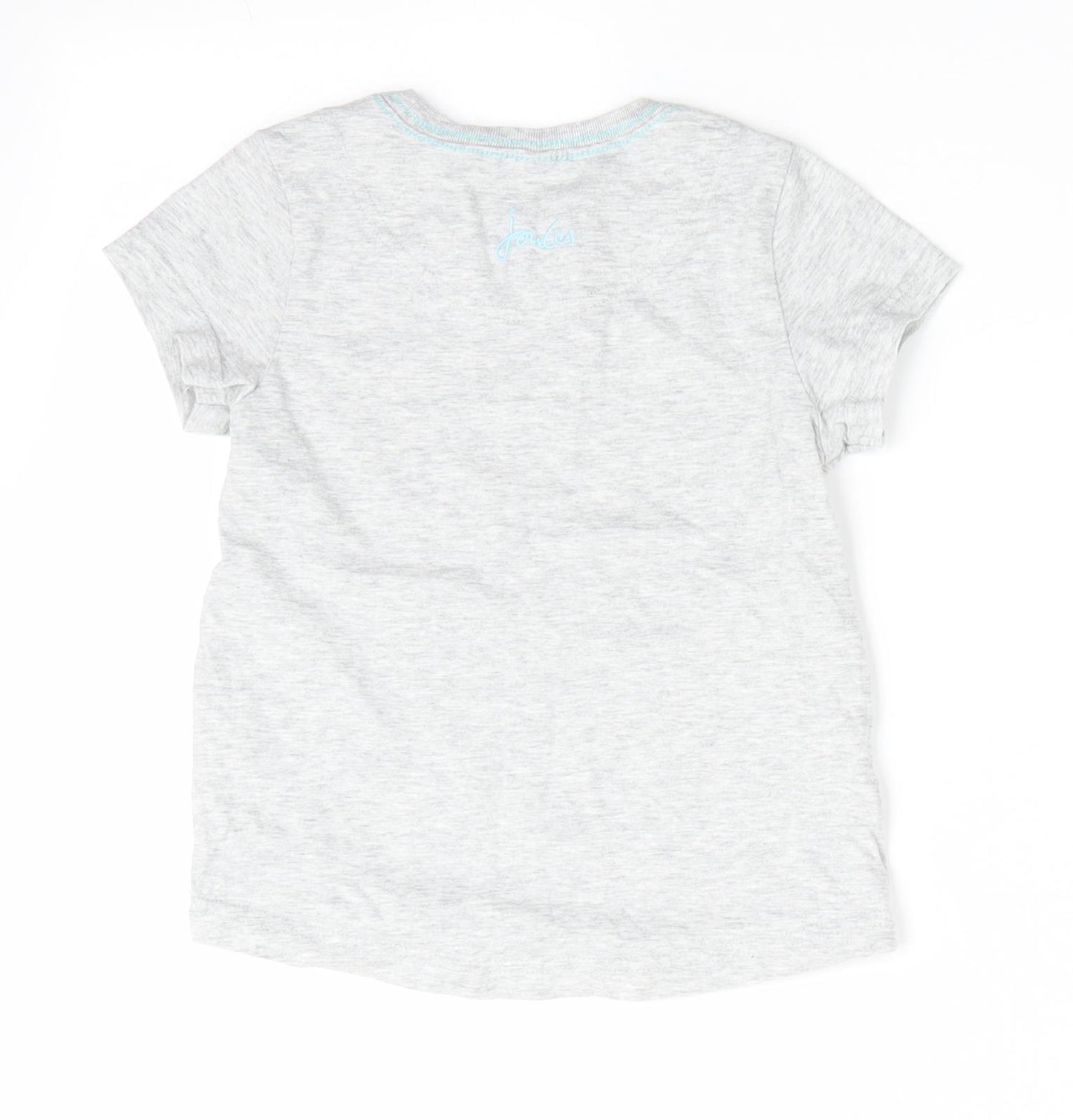 Joules Girls Grey   Basic T-Shirt Size 5-6 Years  - Let's be mermaids