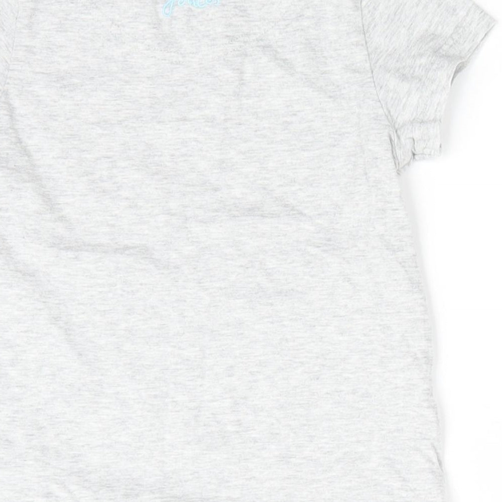 Joules Girls Grey   Basic T-Shirt Size 5-6 Years  - Let's be mermaids