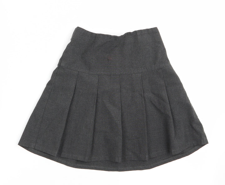 Marks and Spencer Girls Grey   A-Line Skirt Size 6-7 Years - Drop waist school skirt
