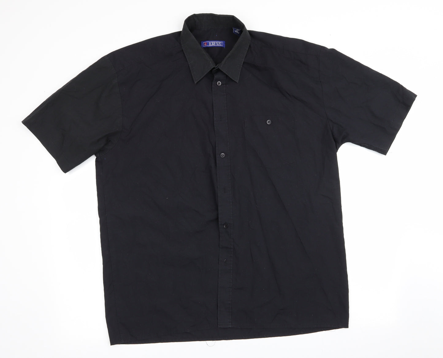 Lorenzzo Mens Black    Button-Up Size XL