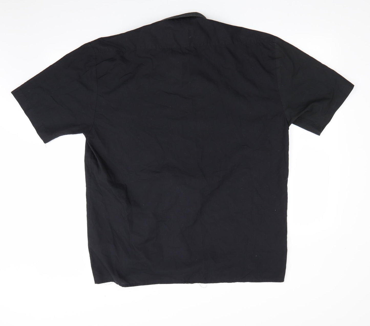 Lorenzzo Mens Black    Button-Up Size XL
