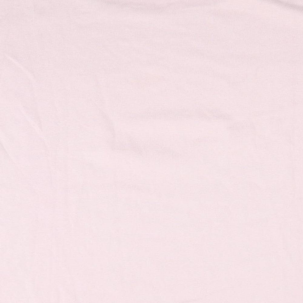 Aldini Womens Pink   Tunic T-Shirt   - Buttons on sleeves