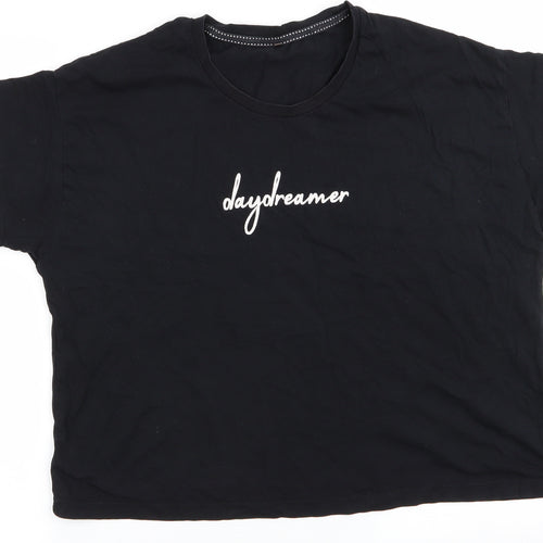 George Womens Black Solid   Pyjama Top Size 8  - Day Dreamer